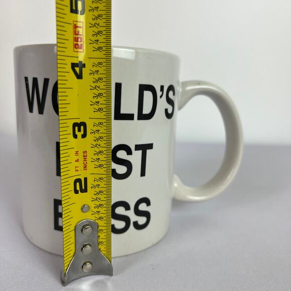 THE OFFICE Michael Scott "WORLD'S BEST BOSS" 4" Large Ceramic Mug 20oz - Picture 11 of 12